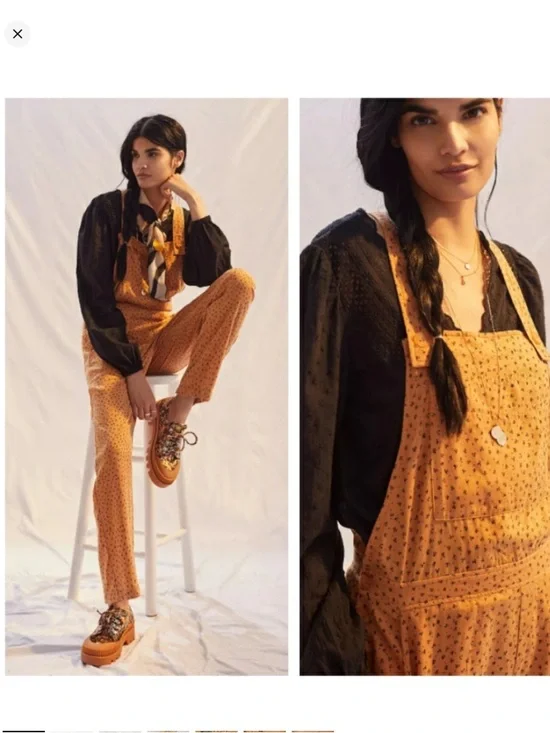 NWT Anthropologie Cloth & Stone Tan Overalls - Picture 1 of 7